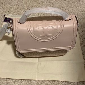 Tory Burch Fleming Satchel in Shell Pink
